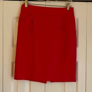 J. Crew Vibrant Red Pencil Skirt